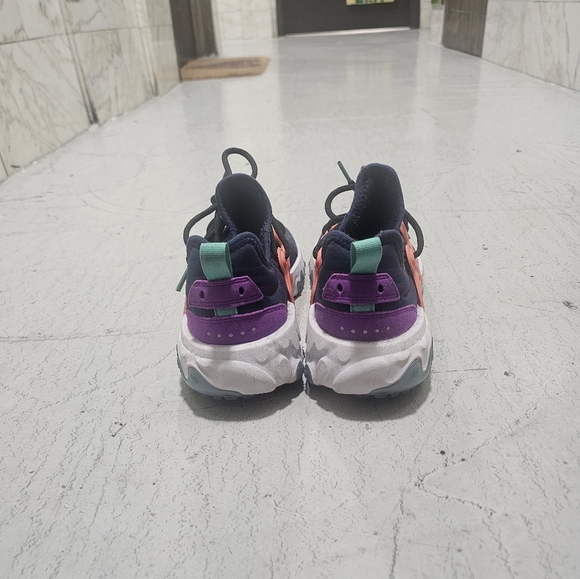 Nike (GS) REACT PRESTO Kids – Midnight Navy/Kinetic Green-magic Ember..Size 6(Y) - Picture 4 of 5